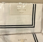 Frette  Set Of 2 Euro Sham Hotel Bianco Bourdon White black- New