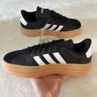 New Adidas Women s Vl Court Bold Casual Black White Multi Sz - Ih3081