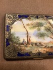 Antique Silver And Enamel Italian Cigarette Case