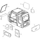 Front Lower Glass Window For Hitachi Excavator At214097 4369588 Ex110-5 Ex160-5