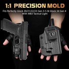 500-lumen Tactical Light With Green Laser For Glock 20 21 22 23 Gen 3-5 g34 Gen4