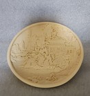 Vintage Chinese Carved Resin Decorative Plate With A Landscape Motif