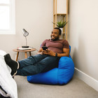 3 Feet Dorm Bean Bag Chair With Drink Holder   Pocket Sapphire Smartmax Durable 