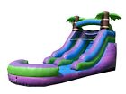 Tropical Purple Marble 12 Foot Inflatable Water Slide   Commercial 1hp Blower