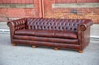Vintage Chesterfield Sofa Brown Leather Carolina Leather House Inc Tufted