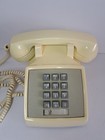 Vintage At t Bell System Touchtone Desk Phone Western Electric Ivory Untested