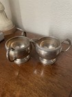 Sterling Weighed Silver 721 Pair Of Sugar And Cream Serving Dishes