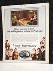 2 Vintage 1918 Victor Phonograph Ad Prints With 2 Full Life Magazine Issues