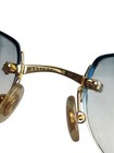 Vtg Cartier C Decor 19-135 24k Gold Plated Rimless Eyeglasses Frames Only France