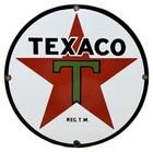 Vintage Texaco Star T Porcelain Sign Gas Oil Service Station Pump Plate