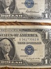 1957  1 Silver Certificate Note Circulated Condition Lot Of 2