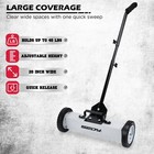 18-inch Rolling Magnetic Sweeper With 9 5-inch Magnetic Trays  45-pound Capacity