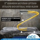 2 Pack Heavy Duty 2-ply 2  X 9ft Polyester Web Sling Lifting Strap Wll 6200 Lbs