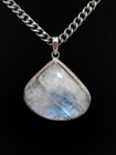 44 45 Mm Sterling Silver 925 Pear Moonstone Pendant Bezel Setting