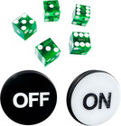 Casino Craps Dice Set - Including 19mm Green Precision Serialized Casino Dice   