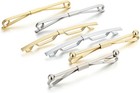 Mens Tie Collar Bar Pin Set     6pcs Gold Silver Tone Shirt Accessories