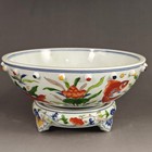 Chinese Ming Xuande Blue And White Doucai Porcelain Fish Lotus Design Bowl 9 8 