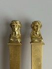 Pair Of Large Gilt Bronze French Empire Style Table Mounts Architectural Salvage