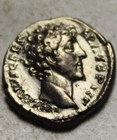 Rare Genuine Ancient Roman Silver Coin Denarius Marcus Aurelius As Caesar Honos
