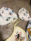 Vintage Disney Baby Bibs   Hats Lot  Mickey Minnie Pluto