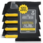 Men s Charcoal Face   Body Cleansing Wipes - 4 Pack  120ct 