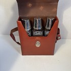 Cool Travel-sized Mini-bar In Case W  Shot Glasses Barware Travel 8  3 Bottles