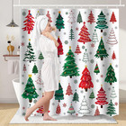 Christmas Shower Curtain  Winter Shower Curtain Set  Cute Bathroom Shower Curtai