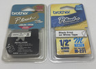 Brother M-231 P-touch Label Tape 1 2  Black On White Lot Of 16 Genuine Oem New