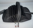 Alpine Swiss Leather Wallet With Double Zippers Black