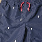 Polo Ralph Lauren Boys Xl 18-20 Traveler Swim Trunk Navy Pony All Over Embroided