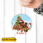 Poodle Dog Christmas Ornament  Poodle Dog Xmas Ornament  Dog Merry Christmas