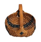 Amish Melon Basket Small Size Handmade Woven Egg Gathering Buttocks Basket