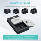 2-pack Lp-e8 Battery   Dual Charger For Canon Eos Rebel T2i-t5i  550d-700d  X   