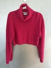 Scanlan Theodore 100  Cashmere Wool Chunky Pink Roll Neck Sweater Jumper Sz M
