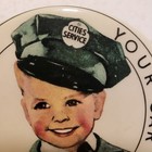 Vtg Cities Services Gas Oil Pinbacks Rare 1940s Petroliana Celluloid Button Set