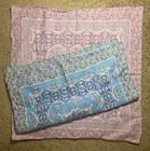 Lot Of Two Vintage Cotton Colorfast 13960 Floral Bandanna Handkerchiefs China 