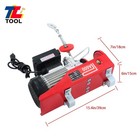 1320lbs Mini Electric Hoist Crane Winch With Wireless Remote Control 1150w 110v