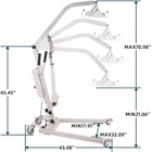 Electric Patient Lift Transfer Chair Folding Patient Lift 400lb With U-sling