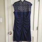 Xscape Navy Lace Cocktail Dress 18w Plus Size Mother Of The Bride Formal Ruched