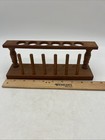 Vtg Perfect Wooden Test Tube Stand Holder 6 Hole Vintage Lab Equipment Taiwan