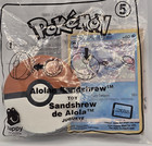 2019 Mcdonalds Happy Meal  5 Pokemon Alolan Sandshrew Card With Disk Launcher