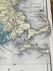 1853 Hand Colored Map Massachusetts  Ri  Ct  Long Island  Railroad  Clean Map