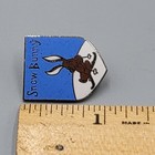 Vintage Enamel Ski Pin Snow Bunny Collectible Souvenir Hat Lapel Pin Blue White
