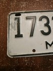 Maryland 1986 Motorcycle Cycle License Plate  173231 Tag Vintage 