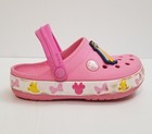 Crocs Toddlers Kids Fun Lab Mickey Lights Clogs Pink Sz 9 C Sandals With Charm