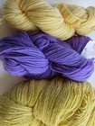 1lb  Lot Wind River Flock   Fiber 100  Wool Single Ply Bulky Yarn Yellow Purple