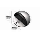 2pcs Floor Mounted Door Stopper Stainless Steel Door Stop Chrome Rubber Stops