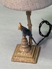 Dollhouse Miniature Brooke Tucker Bird Table Lamp 1 12 Scale Wired Vintage