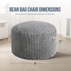 3ft Bean Bag Chairs Adults Large Beanbag Chair W  Stripe Plush Cover Big Bean