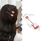 5pcs Cute Y2k Hair Clips Guitar Duckbill Hair Clip Vintage Punk Style Novelty 